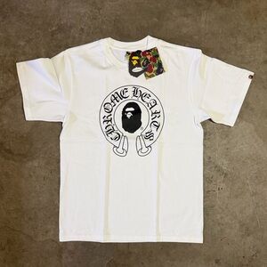 White Chrome Hearts x Bape Shirt